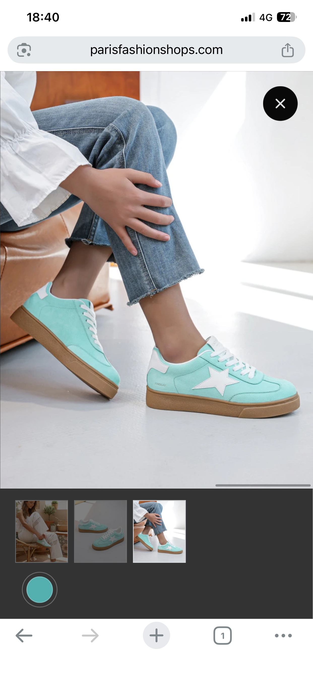 Sneakers menthe étoile Findlay Paris – tendance printemps